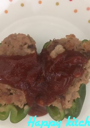無水鍋フライパンでピーマンの肉詰め-レシピのメイン写真