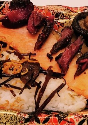 サケ弁当ご飯の部 お野菜昆布煮チキンゼロ-レシピのメイン写真