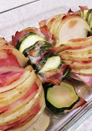 ズッキーニ　ポテト　ハッセルバック-レシピのメイン写真