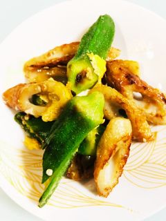 オクラとちくわの卵とじ-レシピのメイン写真