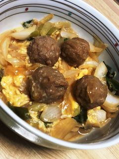肉団子のふわとろたまご丼-レシピのメイン写真