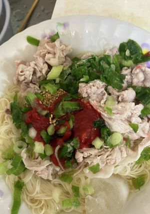 豚肉の梅肉と麺つゆ冷やしオガタ素麺-レシピのメイン写真