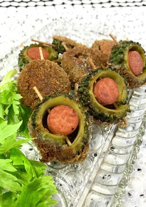 ゴーヤフライ☆魚肉ソーセージ巻き-レシピのメイン写真