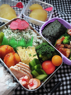 ❜22/8/3 長女&末娘弁当-レシピのメイン写真