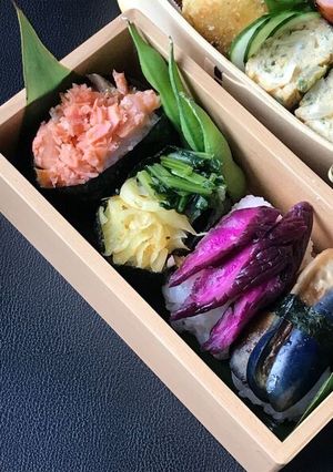 脇役を主役に?!”お新香にぎり寿司”弁当-レシピのメイン写真