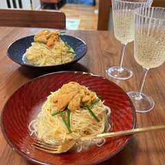 รูปของ ☆塩水ウニの冷製パスタ☆