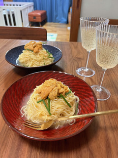 ☆塩水ウニの冷製パスタ☆-レシピのメイン写真