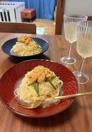 ☆塩水ウニの冷製パスタ☆-レシピのメイン写真