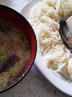 温かい茄子の味噌汁素麺-レシピのメイン写真