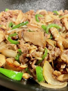 牛肉とピーマンと椎茸の味噌炒め-レシピのメイン写真