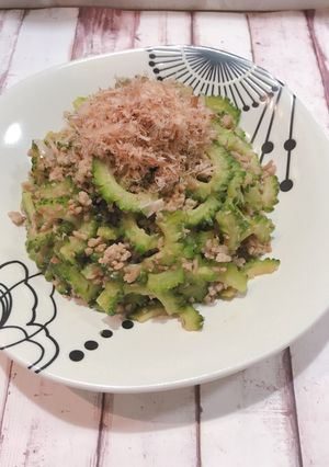 ☆ゴーヤの豚ひき肉甘辛炒め☆-レシピのメイン写真