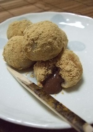 ★チョコ入り白玉のあべかわ風★-レシピのメイン写真
