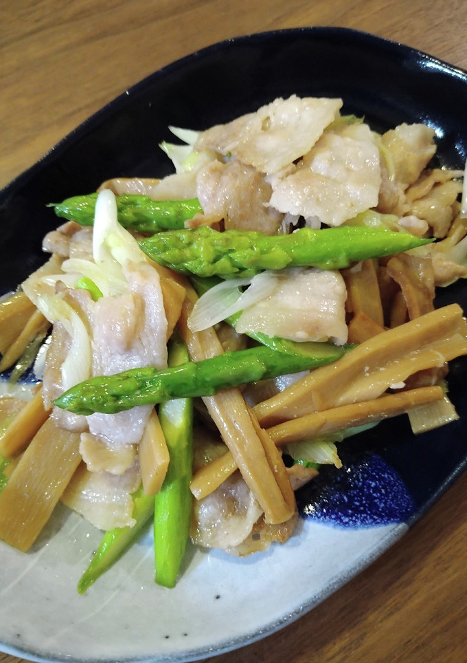 豚バラとメンマの塩炒め♪-レシピのメイン写真