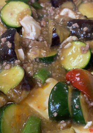 夏野菜の麻婆豆腐！-レシピのメイン写真
