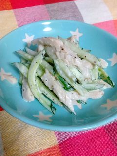 サラダチキンときゅうりのマヨネーズ和え-レシピのメイン写真