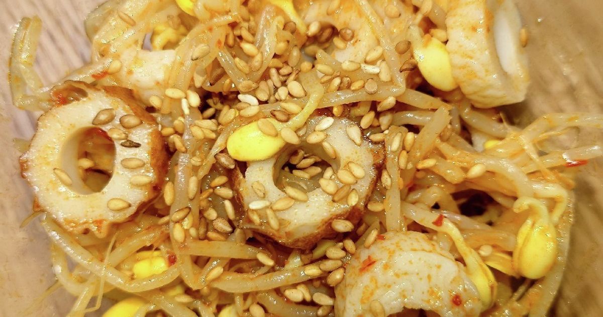 豆もやしとちくわのピリ辛和え by もにゃっこ 【クックパッド】 簡単