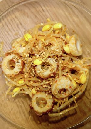 豆もやしとちくわのピリ辛和え-レシピのメイン写真