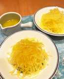 そうめんかぼちゃのレモンドレッシング和え