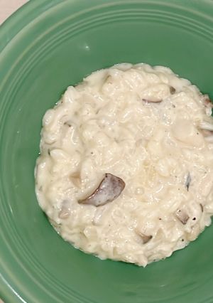 きのこクリームリゾット【生米&牛乳で】-レシピのメイン写真