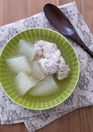 【利水の薬膳】冬瓜と鶏手羽のだし煮-レシピのメイン写真