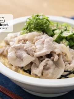 腸内環境を整える!塩麹豚のネバネバ丼-レシピのメイン写真
