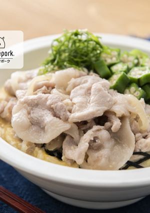 腸内環境を整える！塩麹豚のネバネバ丼-レシピのメイン写真