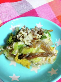 白菜とゴボウの卵とじ-レシピのメイン写真