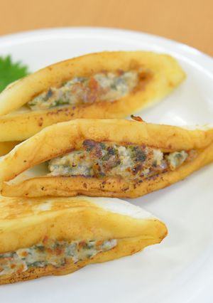 鶏ひき肉のはんぺん挟み焼き　JAいるま野-レシピのメイン写真