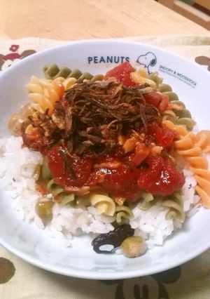 |・)ノほぼコシャリっぽいトマトソース丼-レシピのメイン写真