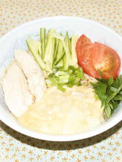 ささみと長芋とろろのぶっかけ冷麦-レシピのメイン写真