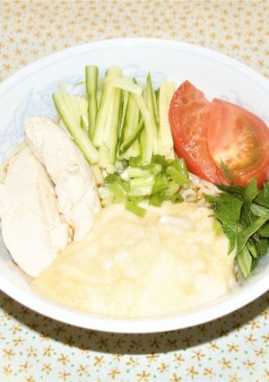 ささみと長芋とろろのぶっかけ冷麦-レシピのメイン写真