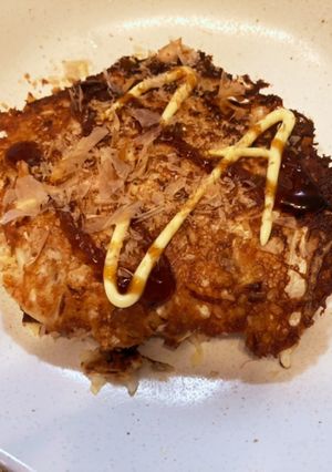 ヘルシーで満足!オートミールお好み焼き-レシピのメイン写真