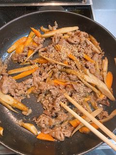 ゴボウ牛肉 キンピラ風-レシピのメイン写真