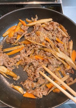 ゴボウ牛肉 キンピラ風-レシピのメイン写真
