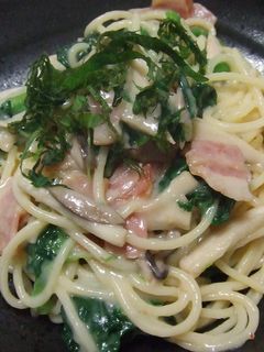 ほうれん草とエリンギのクリームパスタ-レシピのメイン写真