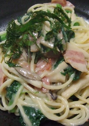 ほうれん草とエリンギのクリームパスタ-レシピのメイン写真