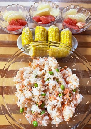夏休み子供お昼ご飯～2022.8.4～-レシピのメイン写真
