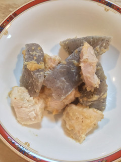 鶏むね肉とこんにゃくの白味噌すりごま和え-レシピのメイン写真