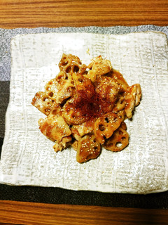 ヨウサマの減塩チキンと蓮根の南蛮炒め-レシピのメイン写真