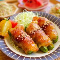 รูปของ ピーマンのじゃがチーズ肉巻き