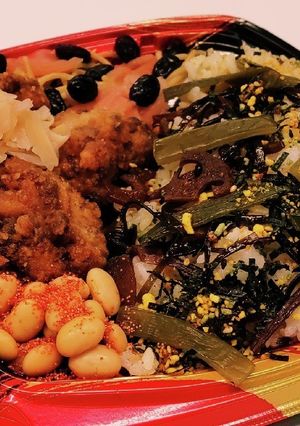 唐揚げ弁当 おかずの部 蒸し大豆あかり-レシピのメイン写真