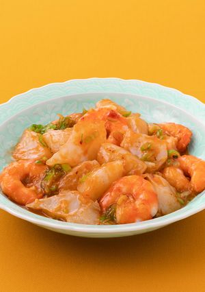 こんにゃくとエビのチリソース-レシピのメイン写真