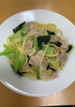 小松菜とベーコンのバター醤油パスタ-レシピのメイン写真