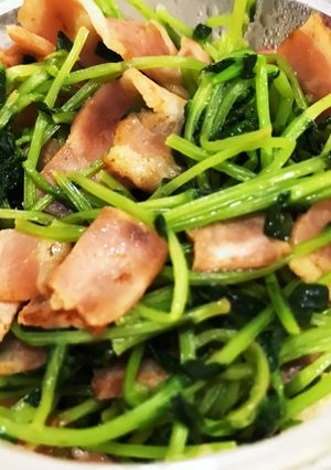 豆苗のベーコンバター炒め-レシピのメイン写真