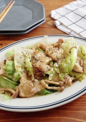 ☆簡単☆レタスたっぷり！味噌マヨチキン-レシピのメイン写真