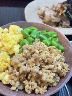 ひき肉とマカで作る お手軽 とりそぼろ-レシピのメイン写真