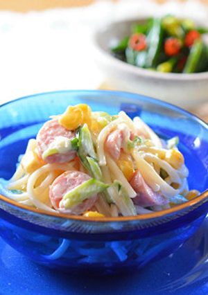 水漬けパスタでマヨネーズサラダを作ったの-レシピのメイン写真