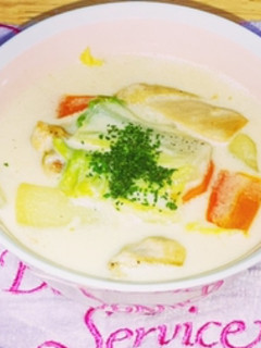 ズボラでもできる!白菜と鶏肉のクリーム煮-レシピのメイン写真