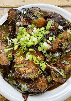 茄子とポルチーニ茸のかば焼き風-レシピのメイン写真