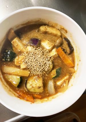 茄子椎茸ほんのりシーフード味噌味八宝菜風-レシピのメイン写真